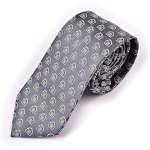 necktie with house pattern